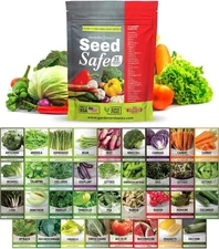 Gardeners Basics Seed Safe Kit – 35 Easy-to-Grow Heirloom Vegetable Seeds for 