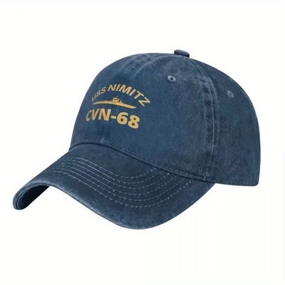 United States Navy Aircraft Carrier CVN-68 USS Nimitz Printed baseball cap