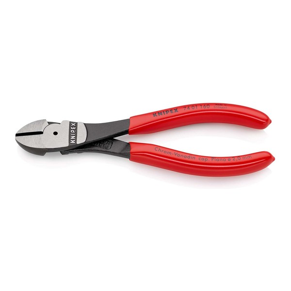 Knipex 74 01 160 Kraft-Seitenschneider Mit Kunststoff üBerzogen Schwarz-image