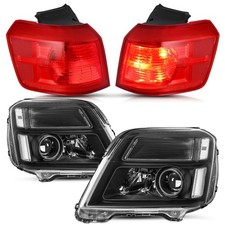 2010-2015 Terrain Headlight Tail Light Halogen OE Replacement Pair Black Amber