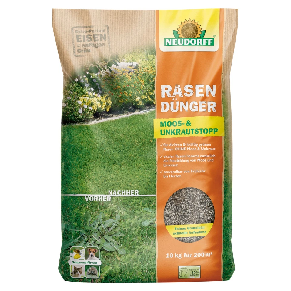 NEUDORFF RasenDünger SPEZIAL 5PLUS1 - 10 kg - Dünger Rasen Kaliumdünger Eisen