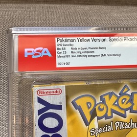 Pokemon Yellow (CIB) PSA Graded 7.0 Nintendo Gameboy Special Pikachu Edition!