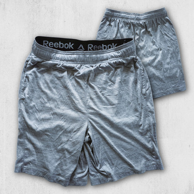 Reebok Shorts kurze Sporthose mit Taschen Fitness Crossfit - Grau Size M/L