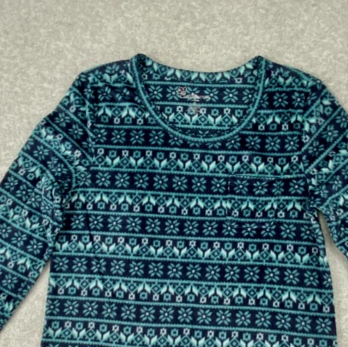 Camisa para dormir Croft & Barrow para mujer S azul polar manga larga ropa para dormir de salón Foto 2 de 4