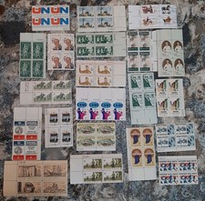 Lot Of 21 US Postage Stamp Plate Blocks MNH