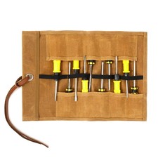 Canvas Tool Bag, Small Tool Carrier Roll - 10 Slots & 1 Tie Rope, Heavy Duty ...
