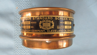 Brass Assayers Lab Tyler Standard Screen Sieve 3.25" diameter .0017 Sieve Size