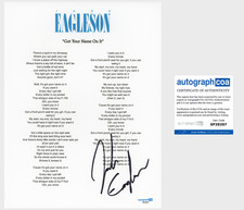 Jade Eagleson 'Got Your Name On It' Signed Lyric Sheet Country Singer ACOA