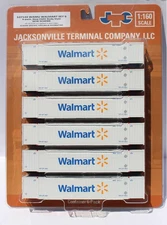Jacksonville Terminal N Scale Walmart WAMU 53' CIMC Container 6-Pack 537144
