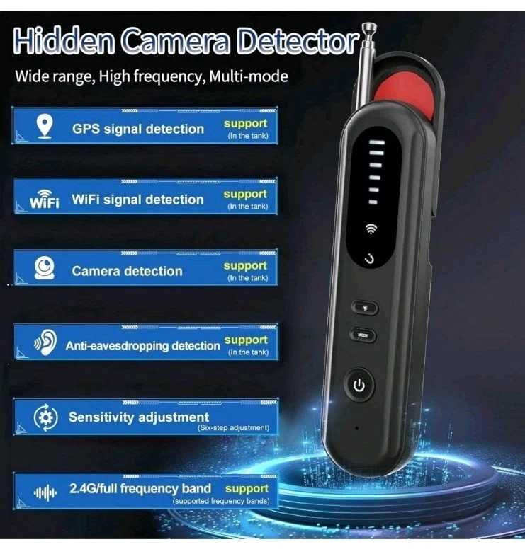 T01 Smart Camera Detector – Anti‑Spy, RF & Infrared Bug Finder  - Image 2 of 2