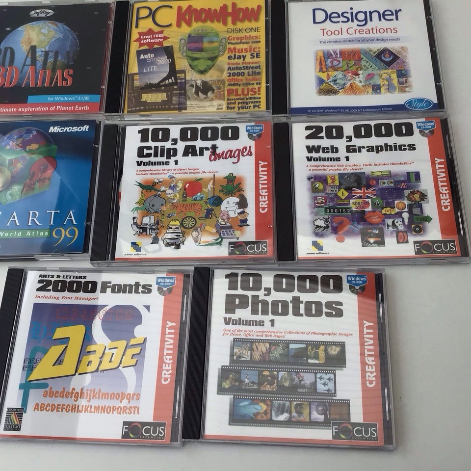 Microsoft Cd Rom Ebay Microsoft Encarta 99 atlas and bundle PC Cd-Roms English Edition ...