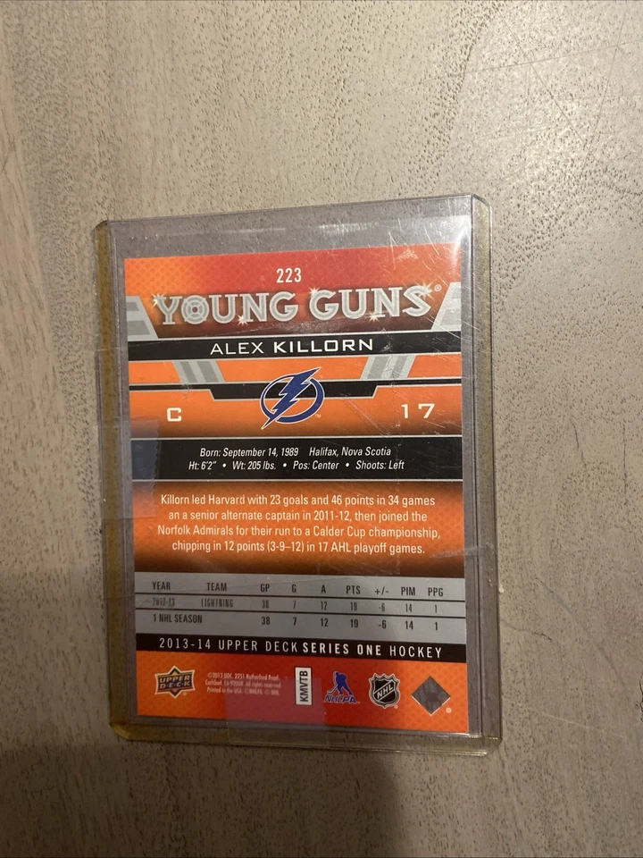 2013-14 Upper Deck Series 1 Alex Killorn Young Guns # 223 - Image 2 of 2