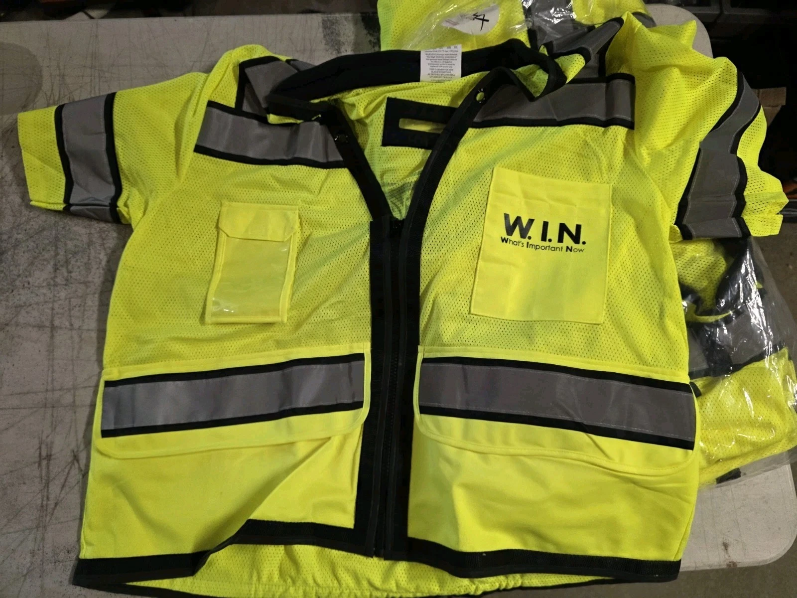 LOT OF 5 BRAND NEW GENEVA ROCK HIGH VISIBILITY SAFETY VEST SHORT SLEEVE SIZE 4X image 1