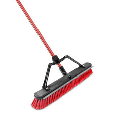 Libman 2-in-1 Push Broom 24 In Smooth Surface with Steel Grip Handle Heavy Duty