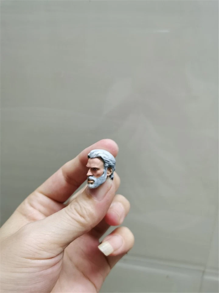 Figura de juguete masculina de 6 pulgadas con cabeza esculpida de Steve Rogers del Capitán América antiguo 1:12 Foto 3 de 4