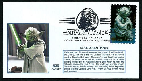 USA, SCOTT # 4143, COMPLETE SET OF 15 GLEN FDC COVERS - STAR WARS 2007 - Picture 15 of 16