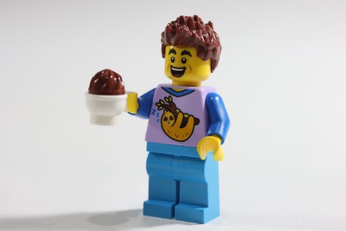 LEGO® City Minifigure Coffee Dude Big Smile Nice Blue Top with an animal - Picture 8 of 8