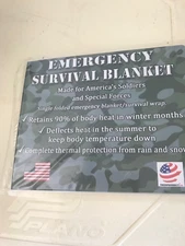 Emergency Mylar Thermal Blanket, Foil Rescue Survival Blanket