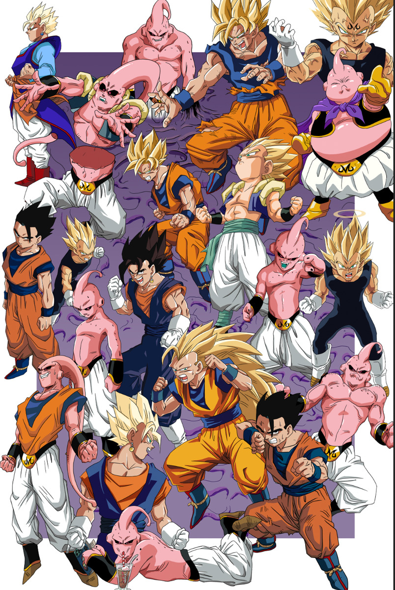 Dragon Ball Majin Buu Saga Collage 12in x 18in Poster Free Shipping