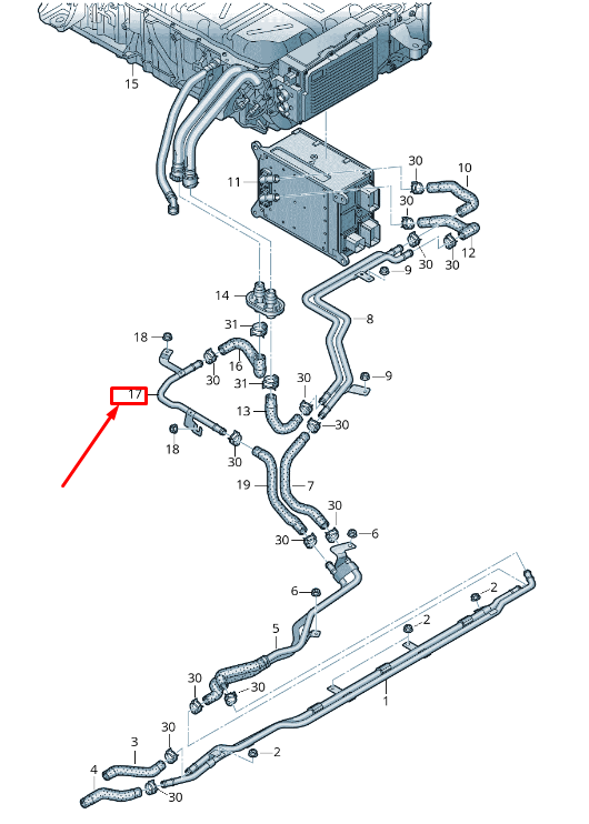 NOUVEAU TUYAU DE COLLECTEUR DE MOTEUR AUDI Q7 4M 4M0121075E ORIGINAL