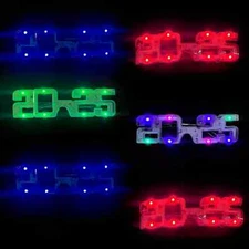 2025 New Years Glasses Light up  Eve Party Favors Graduation Supplies Bulk of 6