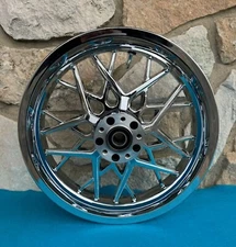 16X3.5" CHROME RAZOR PRODIGY REAR WHEEL FOR HARLEY TOURING, SOFTAIL, DYNA 2000-0