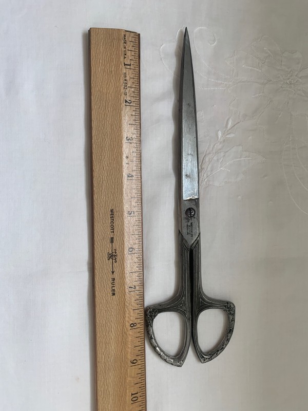 Vintage W.H. Morley & Sons 9 & 1/2” German Sewing Scissors