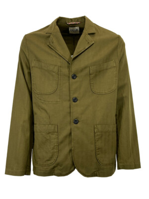 MADSON by BottegaKilometriZero Men's Green Barbed Unlined Jacket DU2305