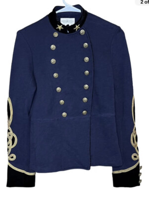77. Denim & Supply Ralph Lauren Military Embroidered Jacket Pea