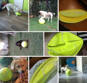 giant tennis ball dog toy