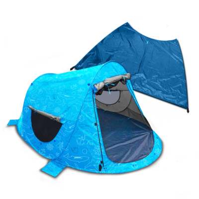 Pop up Strandmuschel UV80 & Windschutz m abnehmbarem Boden   Baby, Kind und Meer