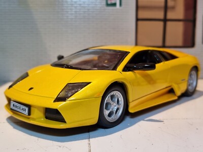 Lamborghini Murcielago gelb Welly Druckguss detailliert Maßstab 1:24 Modellauto Neu in OVP