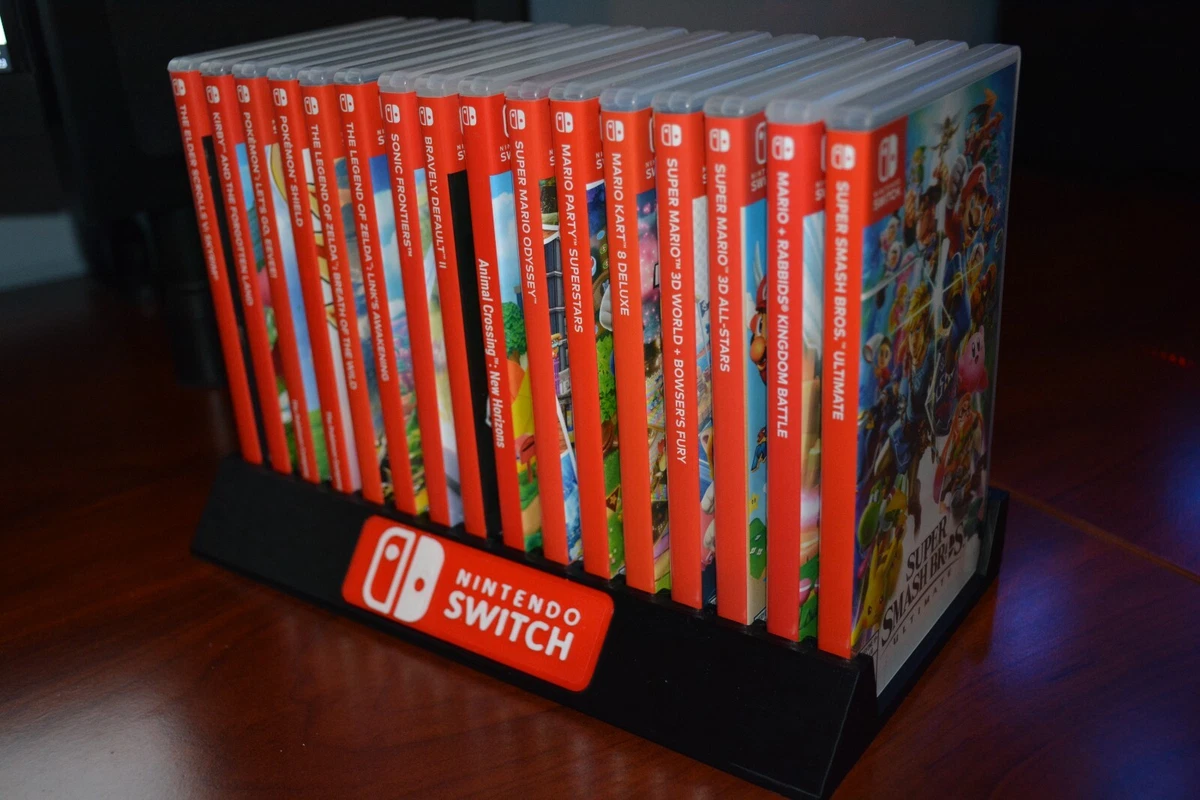 3D Printed Nintendo Switch Game Holder Holds up to 16 Games