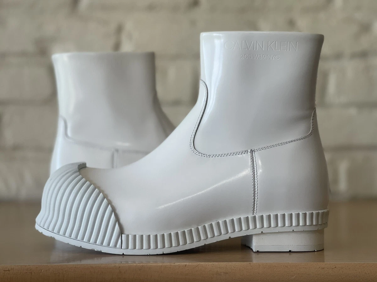 Calvin klein white ankle clearance boots
