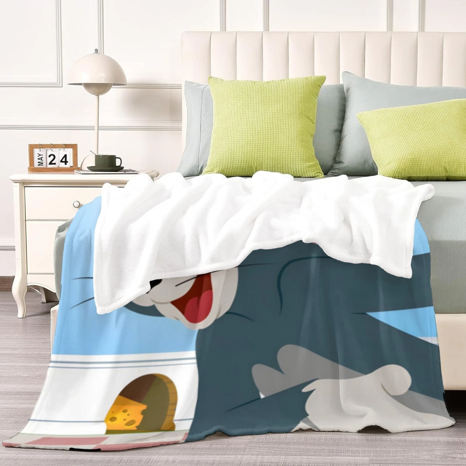 Tom and Jerry Cartoon Blanket Soft Flannel Blanket Birthday Gift for Kids