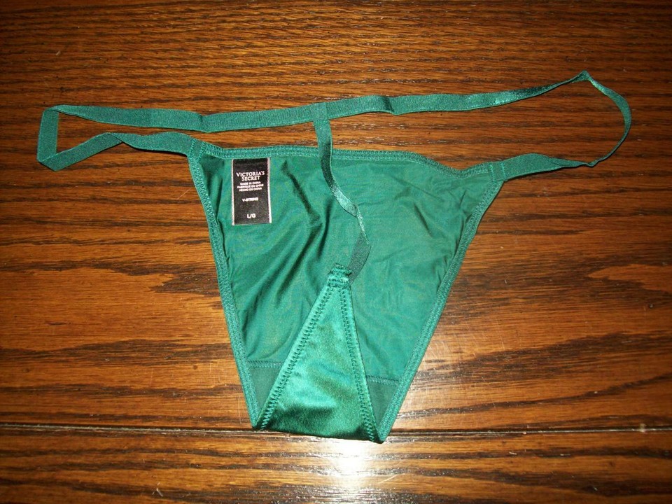 NEW Victoria's Secret G-string v-string THONG PANTIES DK GREEN 353353 ...