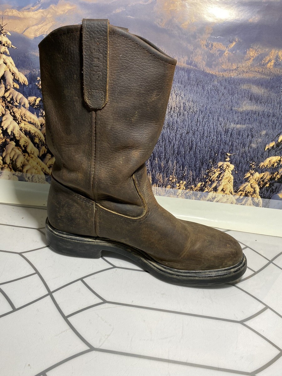 Red Wing Pecos Work Boots Sz 8 D Saddle Brown 1159 Made USA Red Wing Pecos Work Boots Sz 8 D Saddle Brown 1159 Made USA