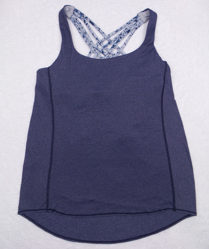 Lululemon Womens Top Size 8 Purple Wild Tank Stretch Built-In Bra Comfort