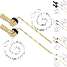 2pack Toilet Handle Lever Flush Replacement, Front Mount, Universal Fitting