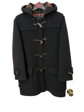 Burberry Black Wool Duffle Coat Size 12