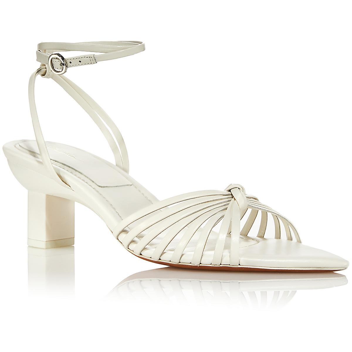 Женские босоножки Philip Lim Verona белого цвета на плоской подошве, размер 37, средний (B,M), BHFO 8430