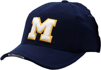 Michigan Wolverines Flex Fit Hat Rollo 3-D Logo  
