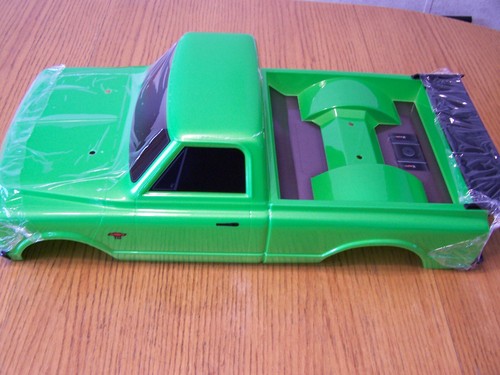 Fits Traxxas Drag Slash Green C10 Chevrolet Body w/ Wing Grill Bumper Decals - Picture 4 of 7