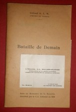 Bataille de demain Colonel Muller Déléage promo du Tchad memento bataille 1920