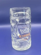 SAM ADAMS  OCTOBERFEST  BEER MUG GLASS STEIN Thumbprint Beer Drinking