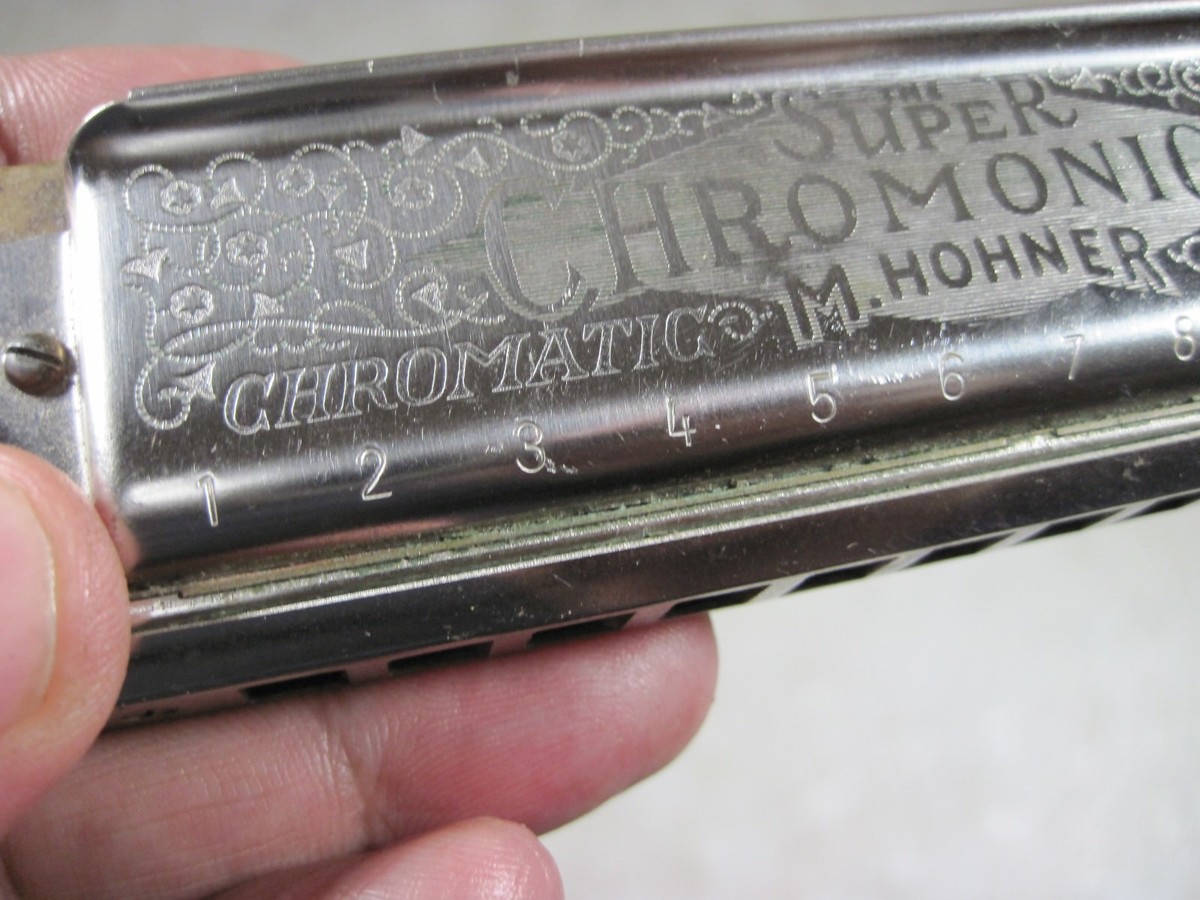 Vintage M Hohner Super Chromonica Chromatic Harmonica Key Of C