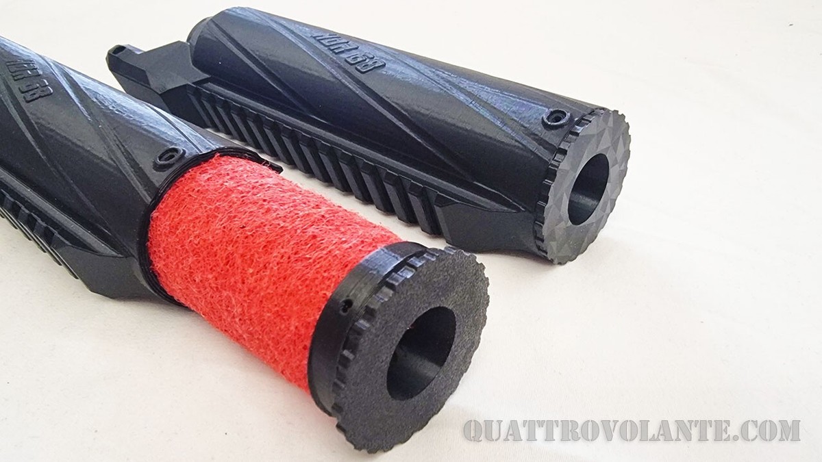 SCHALLDÄMPFER | SILENCER Thread 22x1,5 | CNC | SCHWARZ | L 20cm | M17