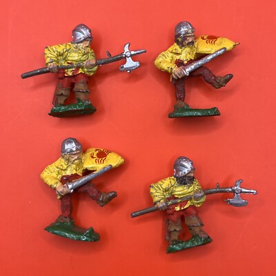 25mm Medieval Soldiers Unbranded Painted Lead White Metal Wargaming Miniatures