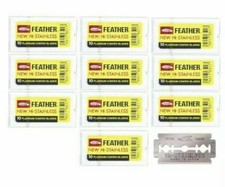 100X Feather Shaving Razor Blades Stainless Double Edge Original Made in Japan A