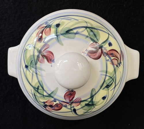 Round 1 qt Covered Casserole Gail Pittman Pottery MAYPOP Retired Pattern - Picture 8 of 8